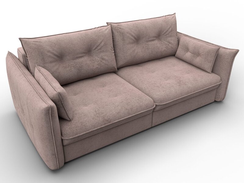 Диван прямой Лига-100 НПБ, Велюр, TOWER 05 бежевый