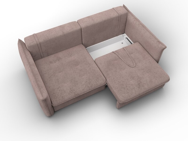 Диван прямой Лига-100 НПБ, Велюр, TOWER 05 бежевый