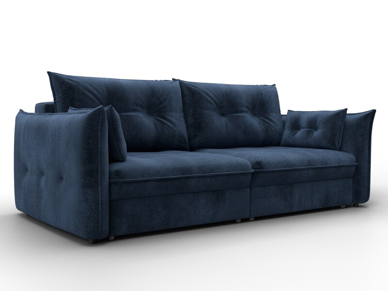 Диван прямой Лига-100 НПБ, Велюр, TOWER 13 синий