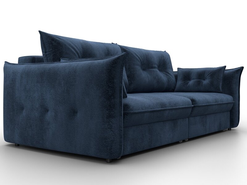 Диван прямой Лига-100 НПБ, Велюр, TOWER 13 синий