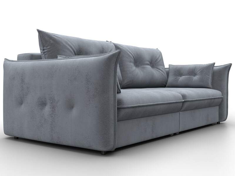 Диван прямой Лига-100 НПБ, Велюр, TOWER 10 серый