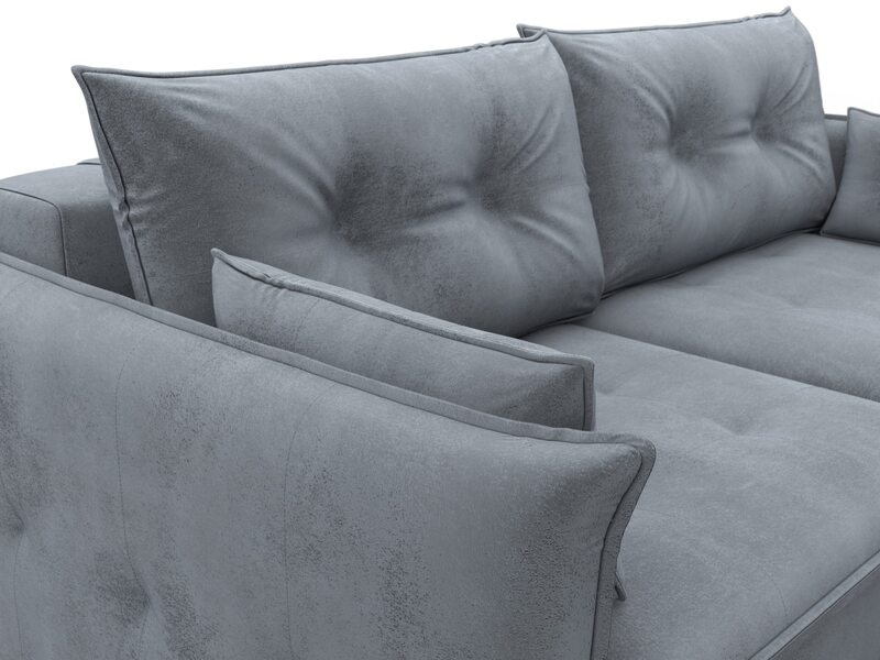 Диван прямой Лига-100 НПБ, Велюр, TOWER 10 серый