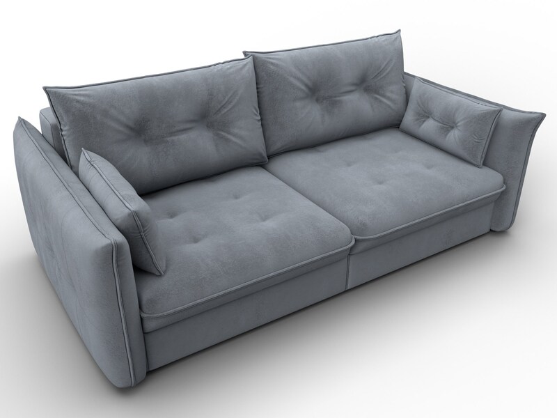 Диван прямой Лига-100 НПБ, Велюр, TOWER 10 серый