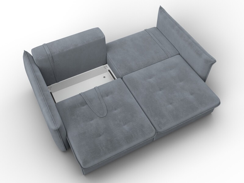 Диван прямой Лига-100 НПБ, Велюр, TOWER 10 серый