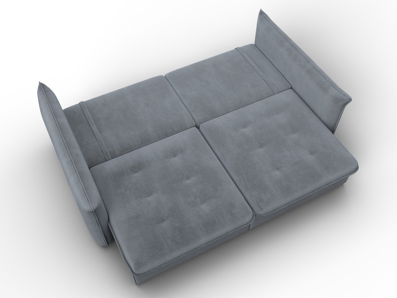 Диван прямой Лига-100 НПБ, Велюр, TOWER 10 серый