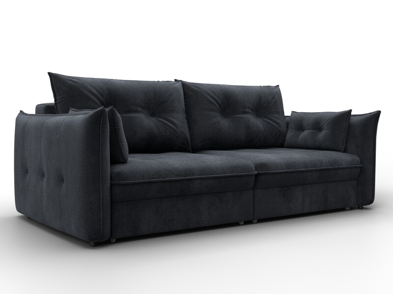 Диван прямой Лига-100 НПБ, Велюр, TOWER 11 темно-серый