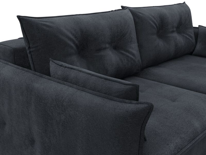 Диван прямой Лига-100 НПБ, Велюр, TOWER 11 темно-серый