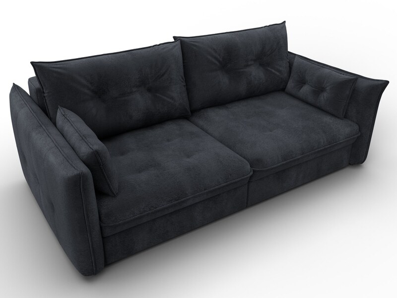 Диван прямой Лига-100 НПБ, Велюр, TOWER 11 темно-серый