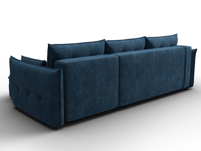 Диван угловой Лига-100 НПБ угол универсальный, Велюр, BRUT 11 синий