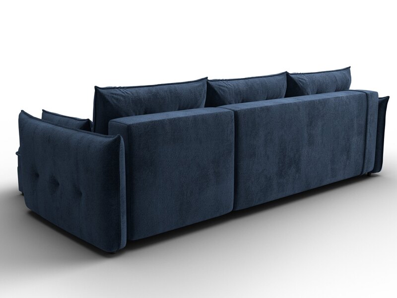 Диван угловой Лига-100 НПБ угол универсальный, Велюр, TOWER 13 синий