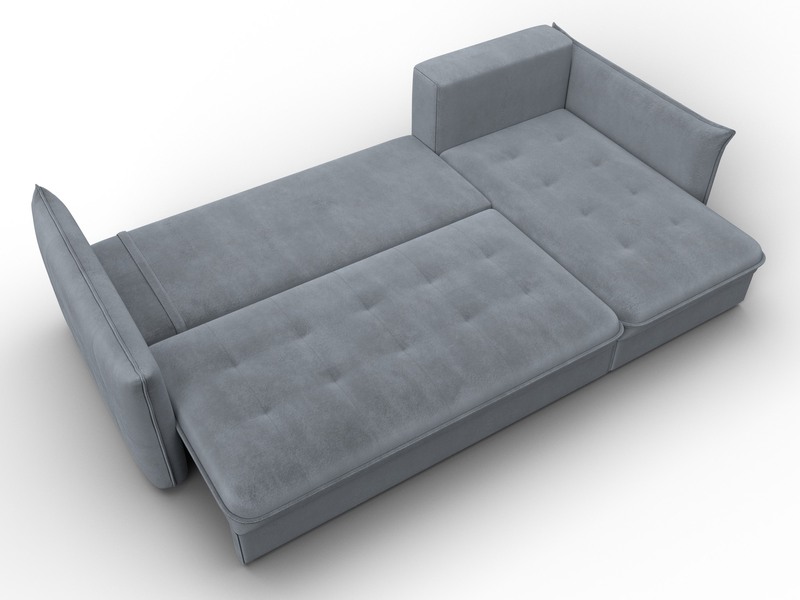 Диван угловой Лига-100 НПБ угол универсальный, Велюр, TOWER 10 серый