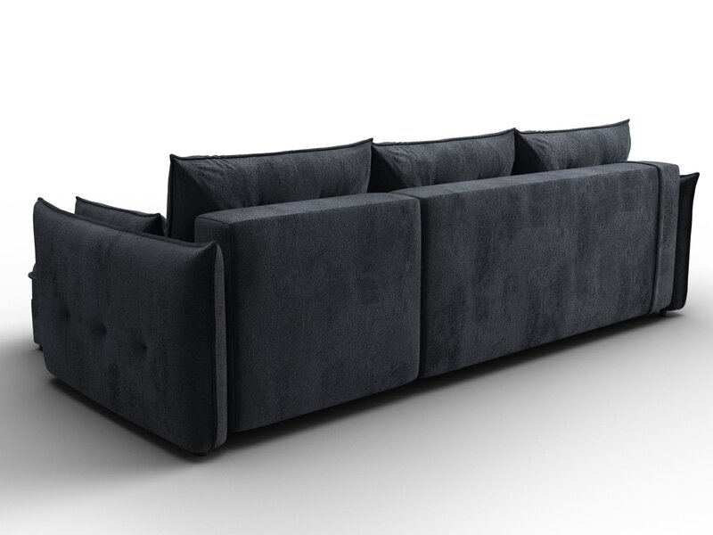 Диван угловой Лига-100 НПБ угол универсальный, Велюр, TOWER 11 темно-серый