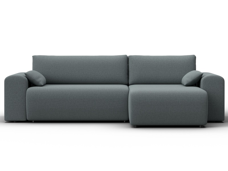 Диван угловой Лига-099 угол универсальный, Рогожка, Амур 07 серый