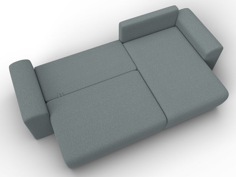 Диван угловой Лига-099 угол универсальный, Рогожка, Амур 07 серый