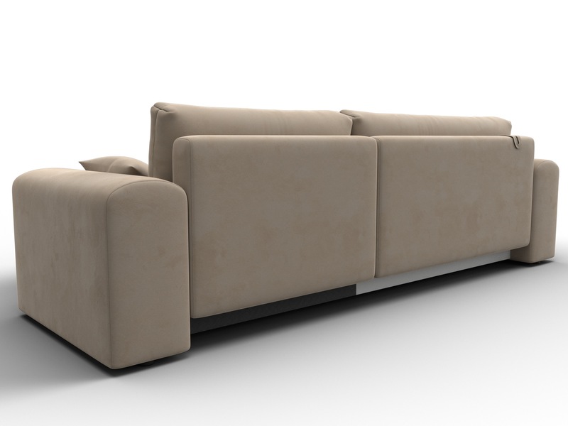 Диван угловой Лига-099 угол универсальный, Велюр, SEVEN 729 бежевый