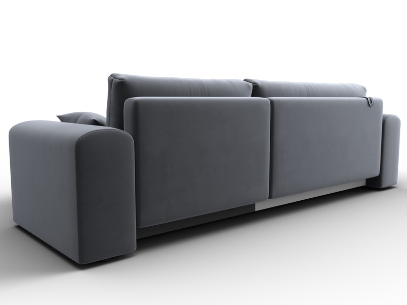 Диван угловой Лига-099 угол универсальный, Велюр, SEVEN 17 серый