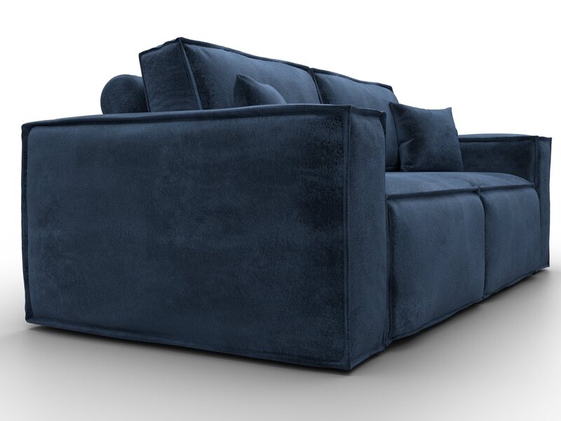 Диван прямой Лига-081 НПБ, Велюр, TOWER 13 синий