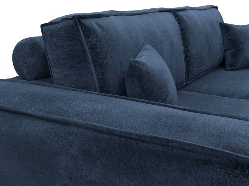 Диван прямой Лига-081 НПБ, Велюр, TOWER 13 синий