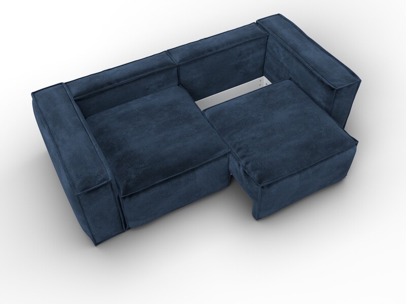 Диван прямой Лига-081 НПБ, Велюр, TOWER 13 синий