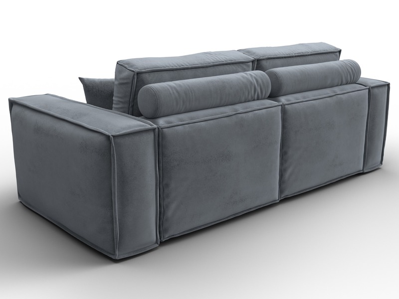 Диван прямой Лига-081 НПБ, Велюр, TOWER 10 серый