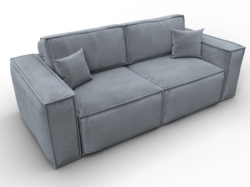 Диван прямой Лига-081 НПБ, Велюр, TOWER 10 серый