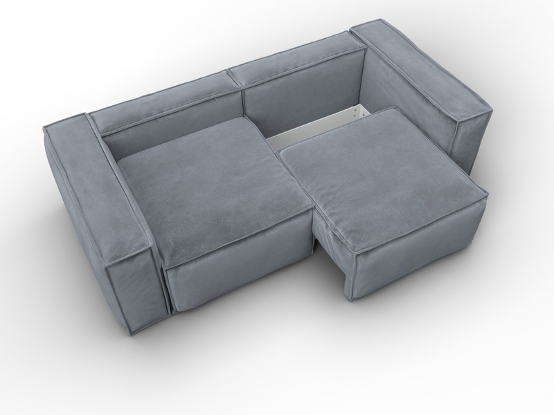 Диван прямой Лига-081 НПБ, Велюр, TOWER 10 серый