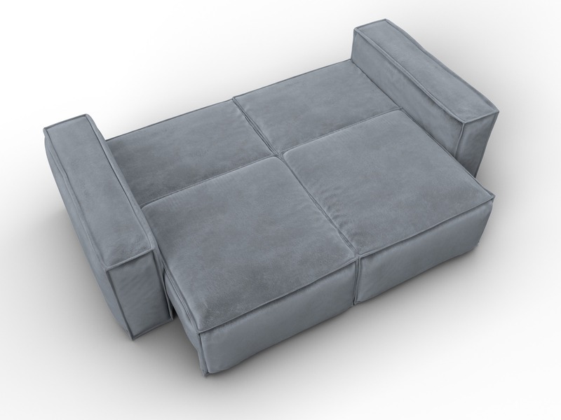 Диван прямой Лига-081 НПБ, Велюр, TOWER 10 серый