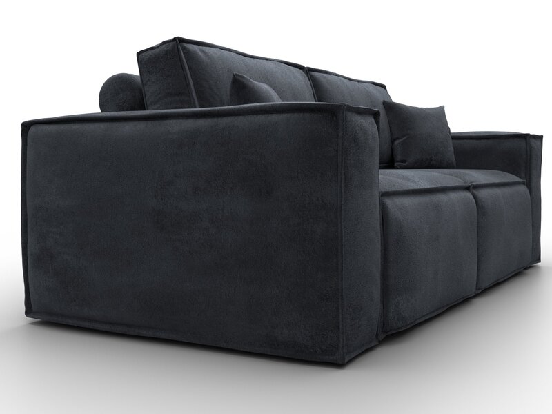 Диван прямой Лига-081 НПБ, Велюр, TOWER 11 темно-серый