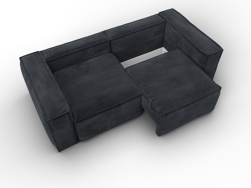 Диван прямой Лига-081 НПБ, Велюр, TOWER 11 темно-серый