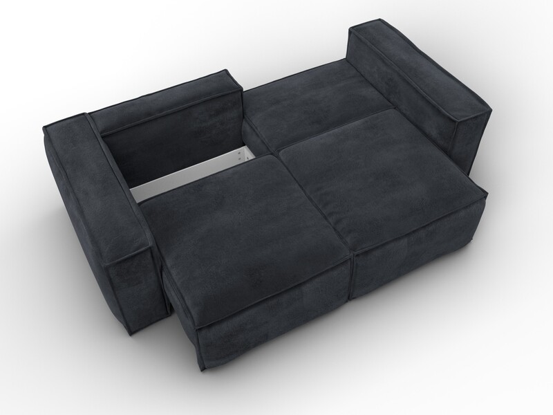 Диван прямой Лига-081 НПБ, Велюр, TOWER 11 темно-серый