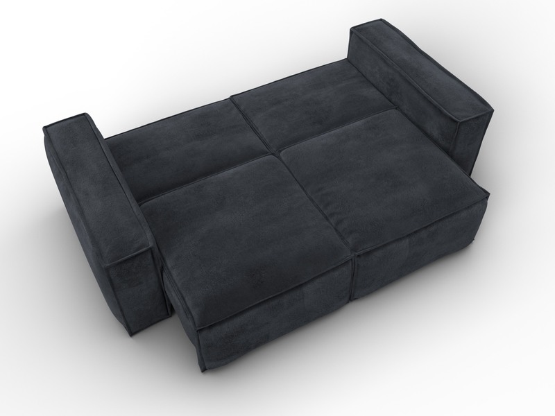 Диван прямой Лига-081 НПБ, Велюр, TOWER 11 темно-серый