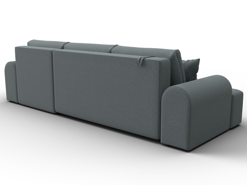 Диван угловой Лига-080 угол правый, Рогожка, Амур 07 серый