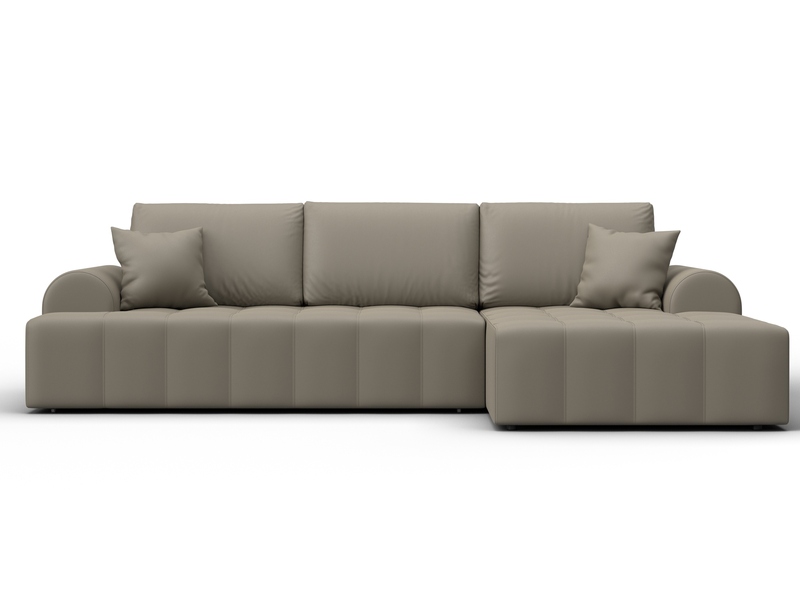 Диван угловой Лига-080 угол правый, Экокожа, GRIFON 4 бежевый