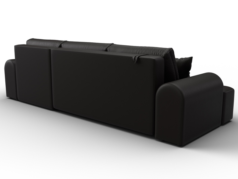 Диван угловой Лига-080 угол правый, Экокожа, GRIFON 12 коричневый