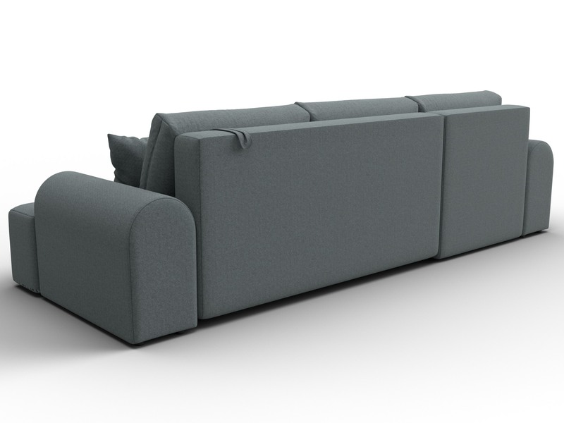 Диван угловой Лига-080 угол левый, Рогожка, Амур 07 серый