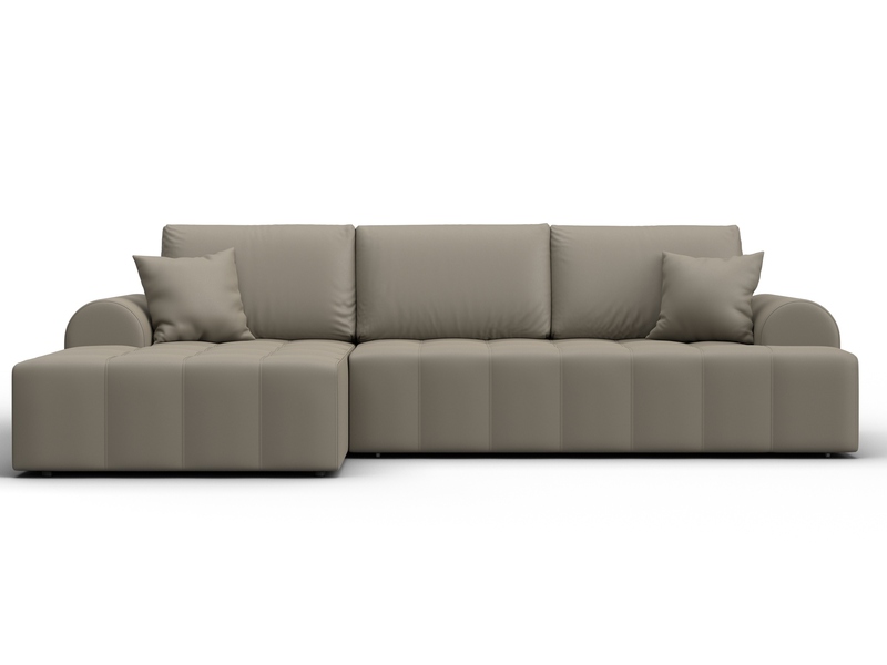 Диван угловой Лига-080 угол левый, Экокожа, GRIFON 4 бежевый