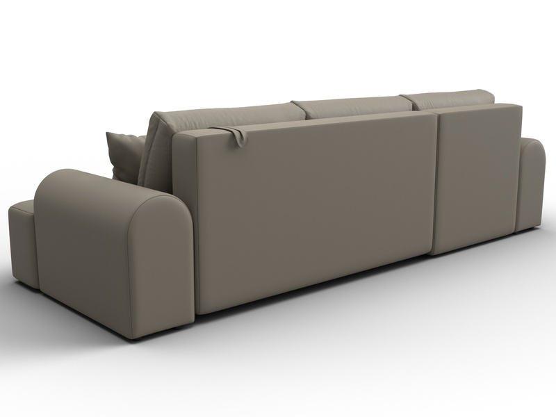 Диван угловой Лига-080 угол левый, Экокожа, GRIFON 4 бежевый