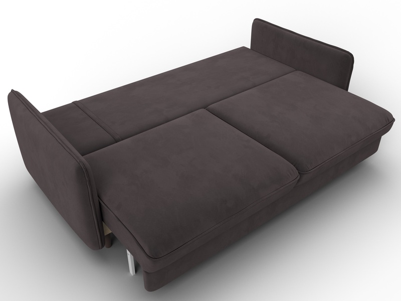 Диван прямой Лига-064 НПБ, Велюр, SEVEN 727 коричневый