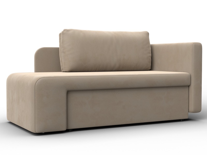 Кушетка Лига-097, Велюр, SEVEN 729 бежевый