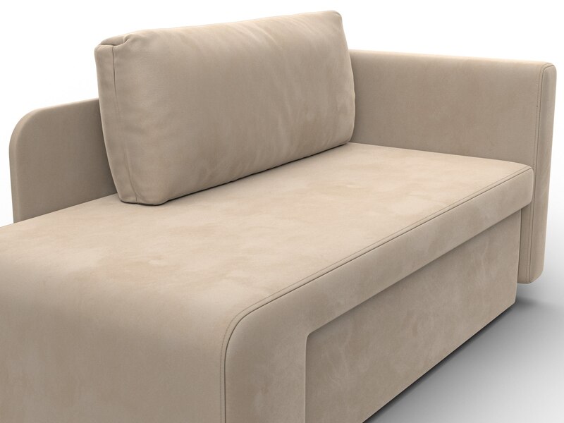 Кушетка Лига-097, Велюр, SEVEN 729 бежевый