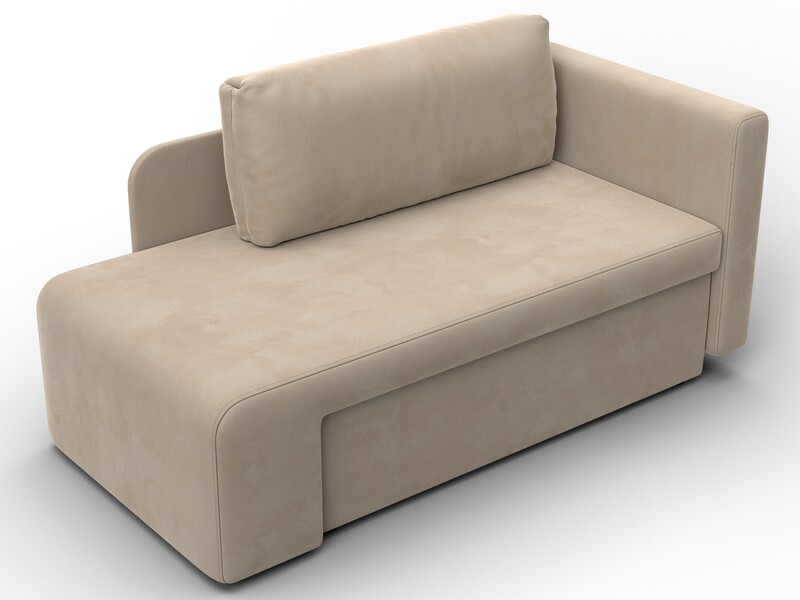 Кушетка Лига-097, Велюр, SEVEN 729 бежевый