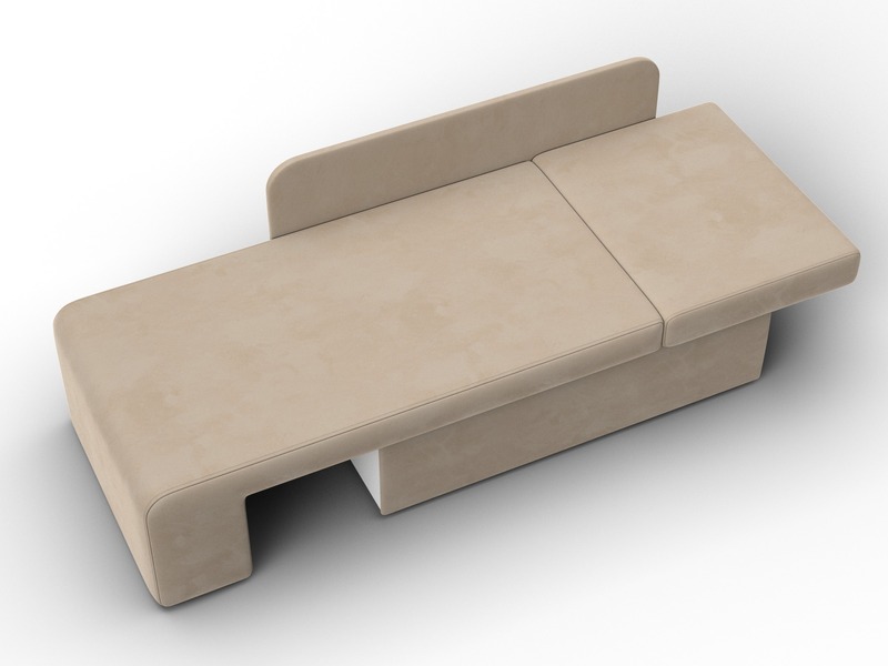 Кушетка Лига-097, Велюр, SEVEN 729 бежевый