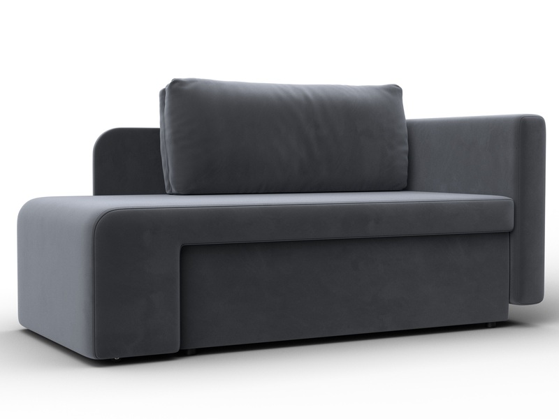 Кушетка Лига-097, Велюр, SEVEN 17 серый