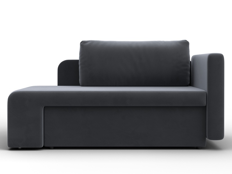 Кушетка Лига-097, Велюр, SEVEN 17 серый