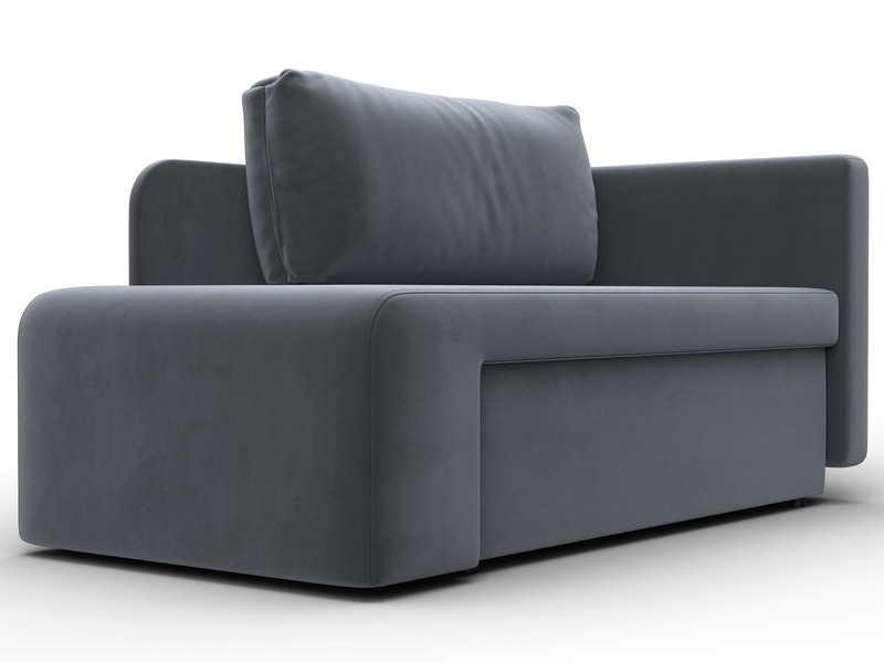 Кушетка Лига-097, Велюр, SEVEN 17 серый