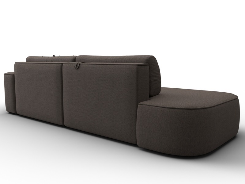 Диван угловой Лига-065 БП угол правый, Рогожка, Амур 05 коричневый