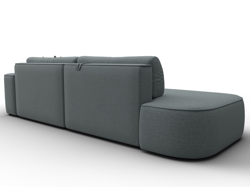 Диван угловой Лига-065 БП угол правый, Рогожка, Амур 07 серый