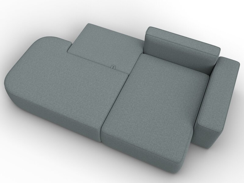 Диван угловой Лига-065 БП угол правый, Рогожка, Амур 07 серый