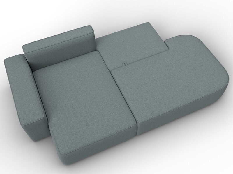 Диван угловой Лига-065 БП угол левый, Рогожка, Амур 07 серый