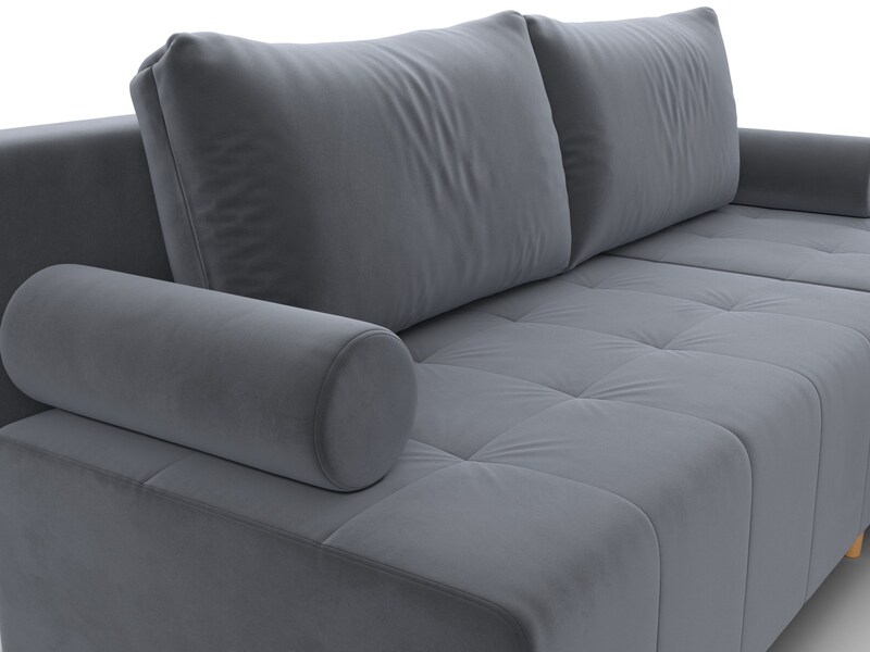 Диван угловой Лига-102 угол универсальный, Велюр, SEVEN 17 серый